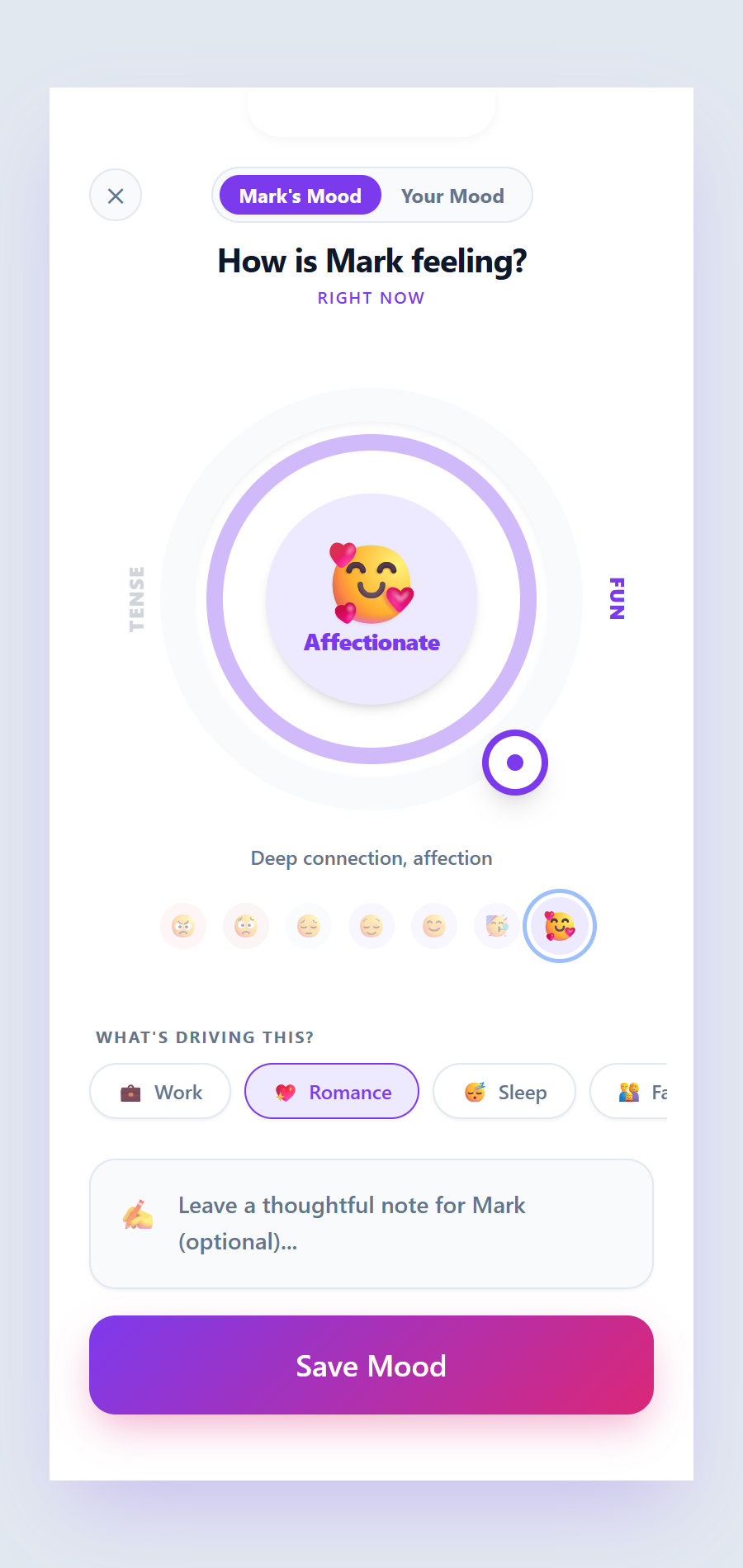 Hubby Mood Rotary Emotion Wheel